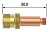 FUBAG Корпус цанги c газовой линзой ф4.0 FB TIG 17-18-26 (FB45V28) Аксессуары к горелкам TIG, MIG/MAG фото, изображение